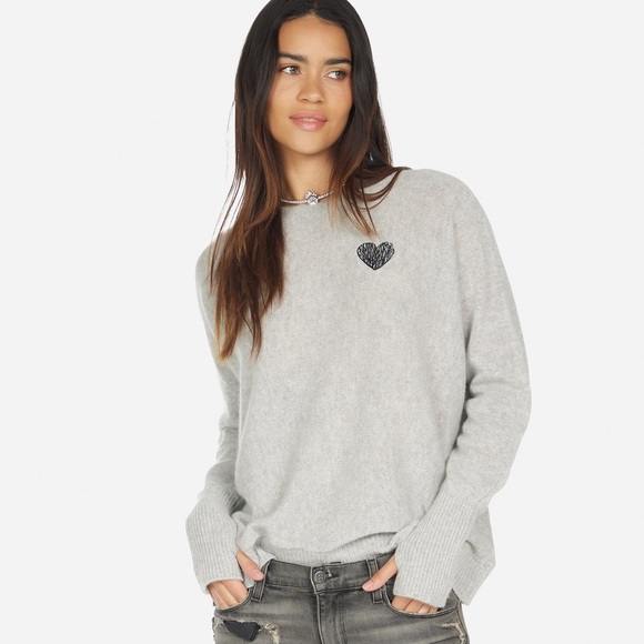 Lauren Moshi — pure cashmere LADONA POSITIVE HAPPYFACE sweater - Picture 3 of 8